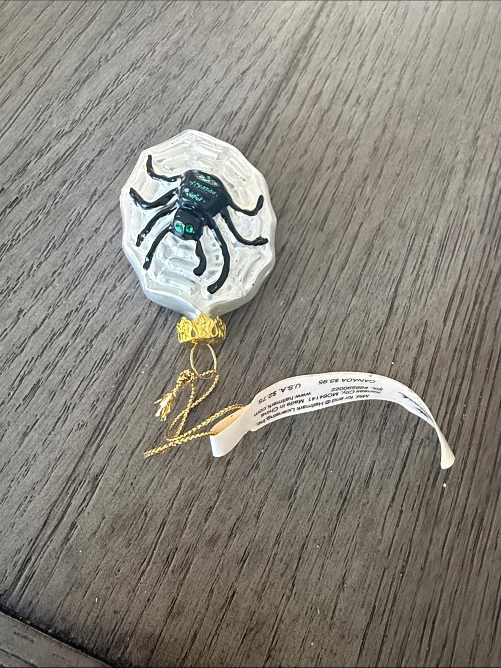 Glass Spider Ornament - 2002 Halloween Hallmark